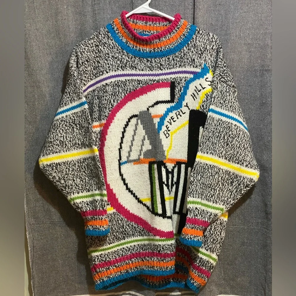 Vintage 1980’s Camp Beverly Hills Sweater - Picture 1 of 7